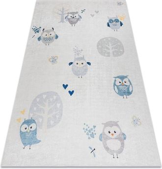 RugsX Alfombra Lavable Bambino 1161 B&uacute;hos Para Ni&ntilde;os Antideslizante - Gris Grey 140x190 Cm