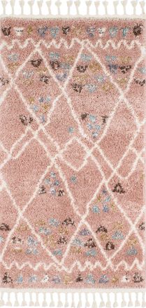 Nazar Rugs Alfombra de pasillo rosa &eacute;tnica 80x150 estilo bereber