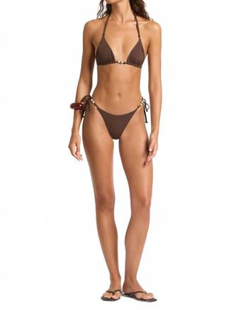 Bond-Eye Anali Brief Reversible Bikini Bottom In Espresso / Cala