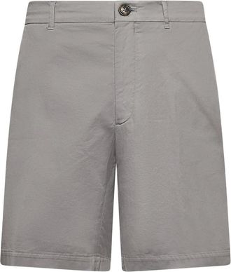 Brunello Cucinelli Brunello Cucinelli, Casual Shorts, male, Gray, Size: 2XL Green Cotton Gabardine Regular Fit Pants