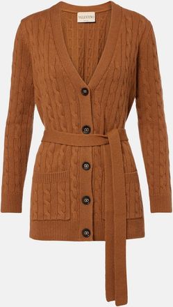 Valentino Cardigan in cashmere a trecce