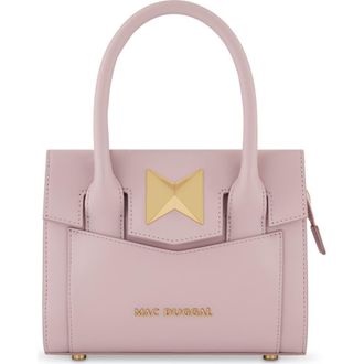 Mac Duggal Gold Plated Hardware Small Leather Tote Bag in Wisteria at Nordstrom