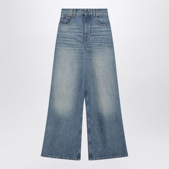 Chlo&eacute; High Waisted Wide Leg Jeans in Traumblau