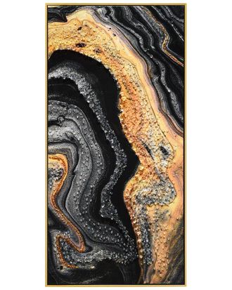 Empire Art Direct Golden Veins Iv Embellished Canvas Wall Art