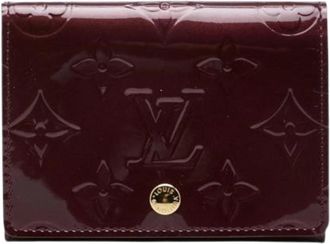 Louis Vuitton Pre-owned Card Case - Dames - Vintage Accessoires - Paars - ONE Size - Leer - Vintage