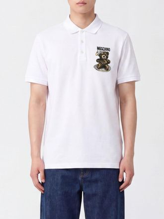 Moschino Polo in cotone a maniche corte con stampa Teddy Bear