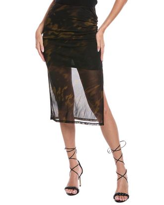 Kenneth Cole Pull-On Side Ruched Midi Skirt