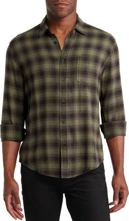 Rails Brushed Lennox Shirt In Olive Raven