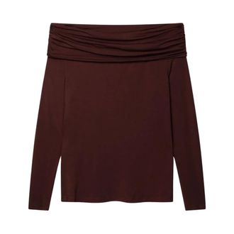 Aaiko Josie Top - Dames - Tops - Bruin - Maat: XS Modal
