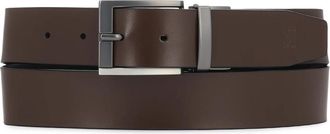 Kazar Klassieke leren dubbelzijdige riem - Heren - Riemen - Zwart - 125 CM - Leer - Accessoires