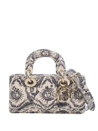 Dior 2024 Small Denim Toile de Jouy Soleil Lady D Joy satchel - women - Denim - One Size - White
