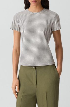 Theory Crewneck Baby T-Shirt in Black Multi at Nordstrom, Size X-Large