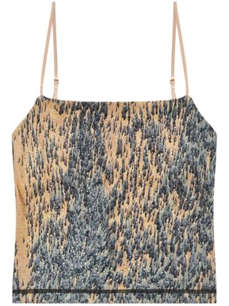 Diesel T-Hop-P2 crystal-embellished tank top - women - Polyamide/Elastane - M - Blue