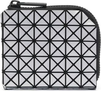 Bao Bao Issey Miyake geometric-design wallet - men - Polyurethane/Cotton - One Size - Silver