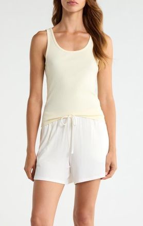 Open Edit Rib Tank in Yellow Sorbet at Nordstrom, Size X-Large