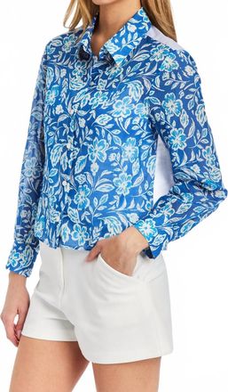 Drew Alexa Floral Blouse In Ocean