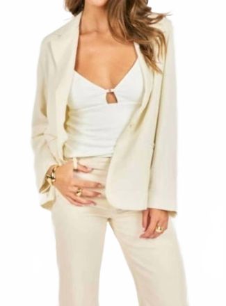 Sadie & Sage Kate Tailored Blazer In Cream