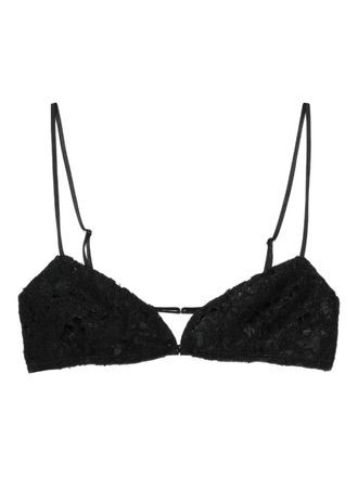 Ludovic de Saint Sernin lace-trim bra - Black