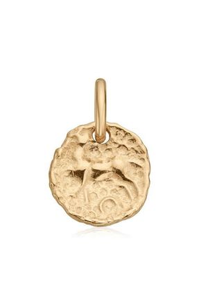 Monica Vinader MV Siren Coin Pendant in Yellow Gold at Nordstrom