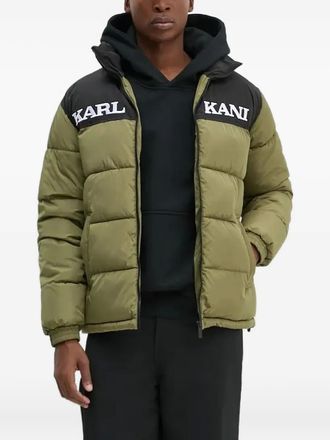 Karl Kani Piumino con design color-block - Verde