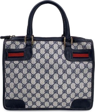 Gucci Blue Cotton Ophidia Handbag (Authentic Pre-Loved)