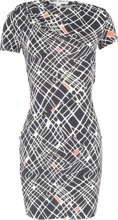Diane Von F&uuml;rstenberg Diane Von Furstenberg Oda Printed Mini Dress in Multicolor Silk