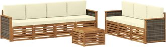 vidaXL Juegos De Sof&aacute;s 8 Uds. Madera De Acacia S&oacute;lida Vidaxl