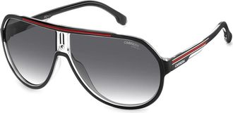 Carrera Zwarte Rood/Grijze Zonnebril - Heren - Zonnebrillen - Zwart - 64 MM - Accessoires