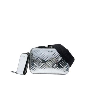 Prada Pre-owned Vintage Crossbody Bag - Dames - Pre-owned - Grijs - Maat: ONE Size Leer