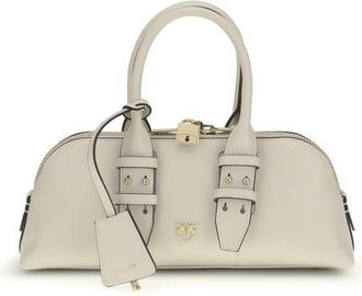 Pinko White Calf Leather Bos Taurus Shoulder Womens Bag