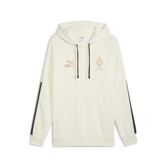 Puma Felpa con cappuccio Borussia M&ouml;nchengladbach KING da uomo, Accessori, Bianco, XS
