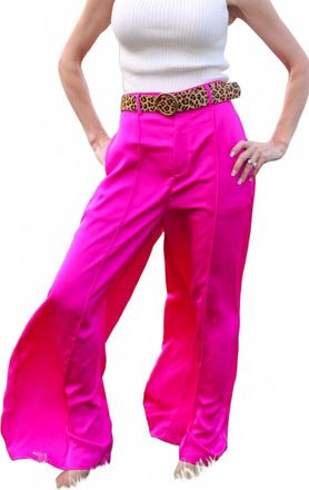 Flying Tomato Classy Slacks Wide Leg Pants In Pink
