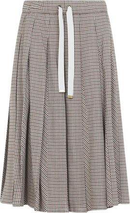 Moncler Pliss&eacute; Rok - Dames - Midirokken - Veelkleurig - 2XS - Wol - Rokken