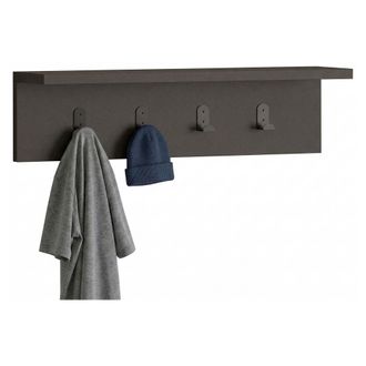 Dmora Perchero Taipana, 4 Ganchos, Instalaci&oacute;n En Pared, Degradado De Color Estructura Antracita, 15h Cm Negro Antracita