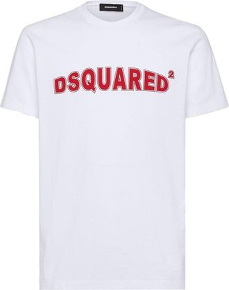 Dsquared2 logo-print T-shirt - men - Cotton - L - White