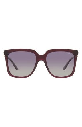 Vogue Eyewear 54mm Polarized Square Sunglasses in Cherry at Nordstrom