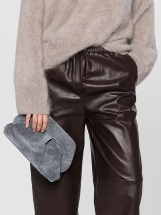 Themoir&egrave; na suede effect clutch bag