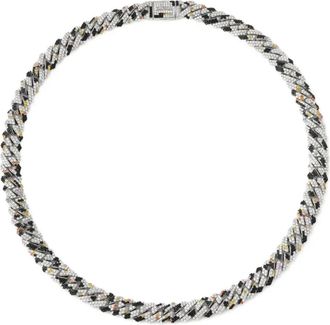 Darkai Collana Glitch con diamanti - Argento