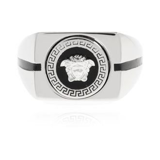 Versace Rings, male, Gray, Size: 58 MM Icon Ring