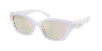 Coach HC8434U CBY91 5903RG Womens Sunglasses White Size 53