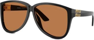 Miu Miu Eyewear Occhiali da sole geometrici - Nero