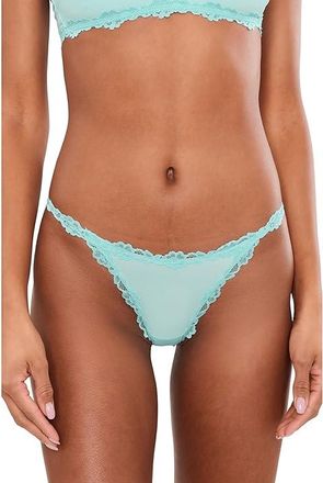Free People Charlie Micro Thong Womens Underwear Blue Light : XL (Womens 14), Elastane/Nylon