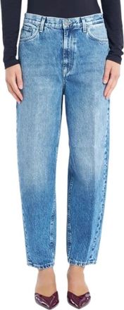 Dondup Straight Jeans - Dames - Regular Fit Jeans - Blauw - W28 - Katoen - Jeans