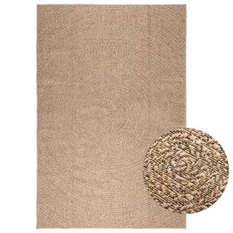 Berkfield Home Rug 160x230 cm Jute Look Indoor & Outdoor in Brown | Size: 100 cm diameter