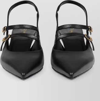 Celine leather slingback mules