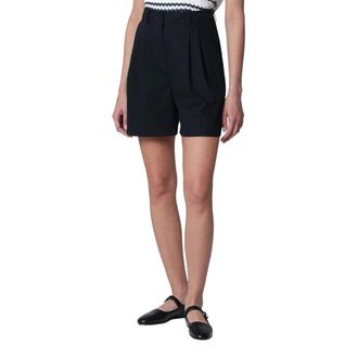 Dunst Casual Shorts, female, Blue, Size: S Double Pleated Bermuda Shorts