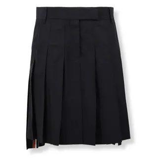 Thom Browne Dames, Rokken, Blauw, Maat: XS Leer