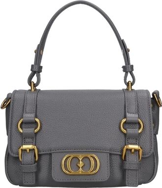La Carrie Atena Kleine Leren Tas - Dames - Handtassen - Grijs - ONE Size - Leer - Tassen