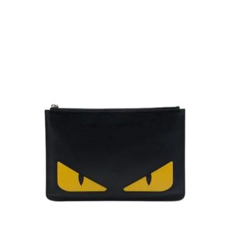 Fendi Pre-owned Vintage Clutch - Dames - Pre-owned - Zwart - Maat: ONE Size Leer