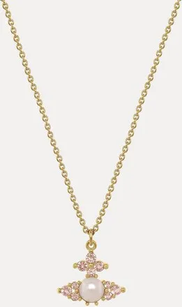Vivienne Westwood Feodora Pendant Necklace Gold-champagne-cz-pink-pearl Gold-champagne-cz-pink-pearl Women